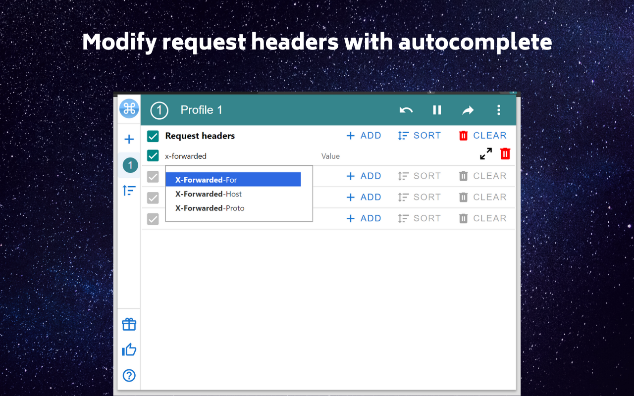 ModHeader - Modify HTTP headers截图2