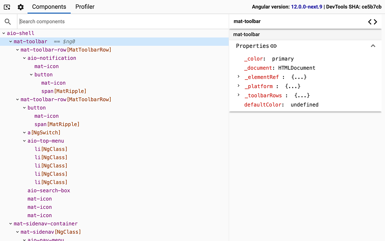 Angular DevTools截图3