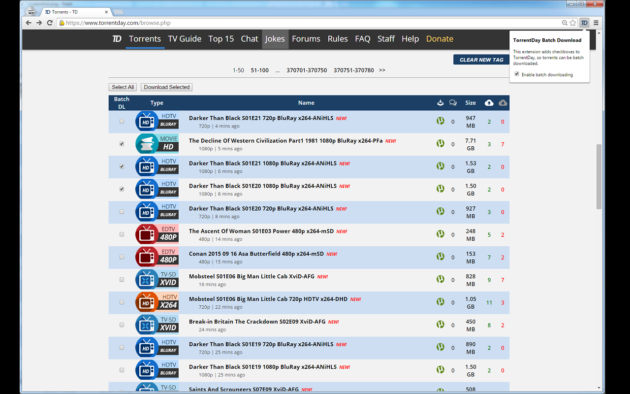 TorrentDay Batch Download截图1