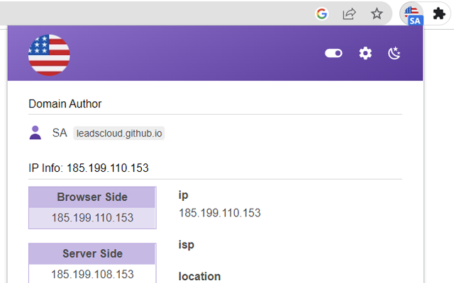 SERP Analyzer - 域名所属人IP信息及国旗截图5