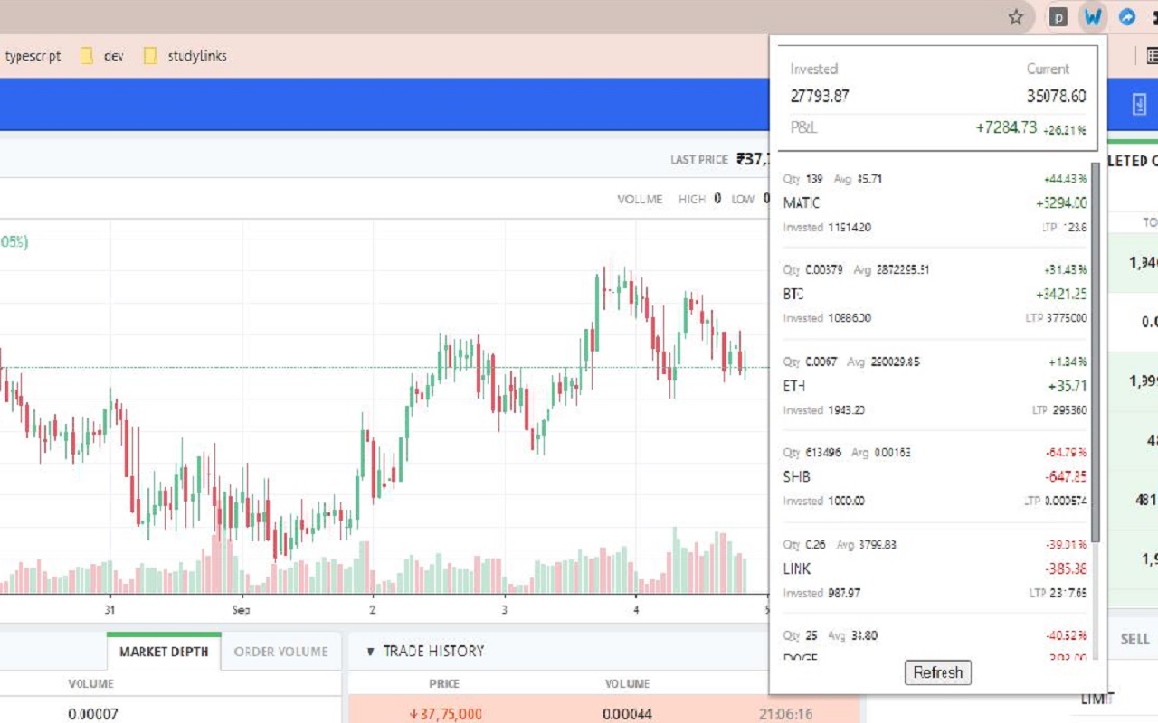 Wazirx Portfolio截图2