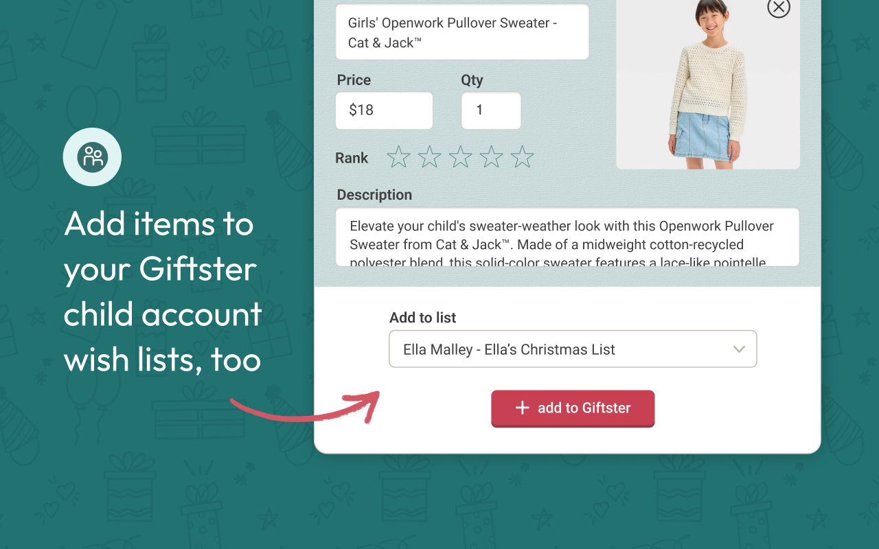 Add to Giftster Wish List Registry截图2