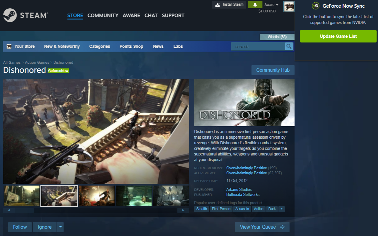 Show GeForce Now on Steam截图1