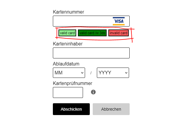 Test CreditCards for PostFinance FlexCheckout截图1