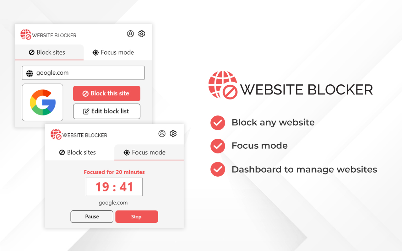 Website Blocker and Focus Mode截图3
