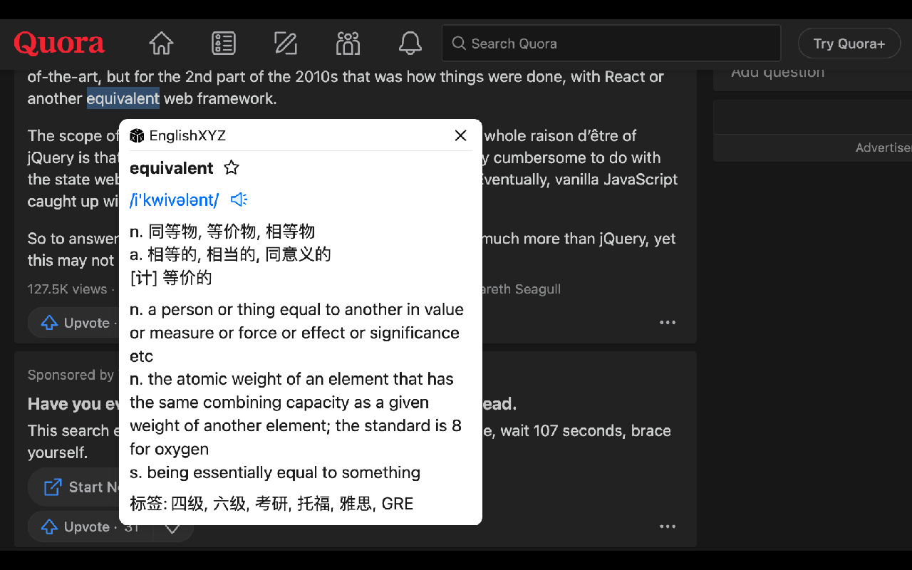 Youtube双语字幕 AI翻译 AI英语助手 - EnglishXYZ截图1