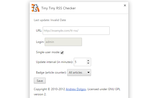 Tiny Tiny RSS Checker截图1