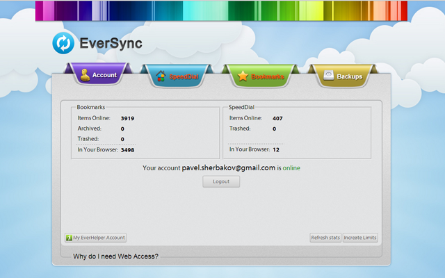 EverSync - Sync bookmarks, backup favorites截图2