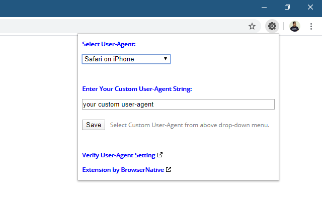 User-Agent Switcher (Deprecated)截图2
