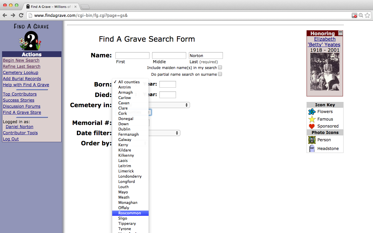 Ireland grave search截图1