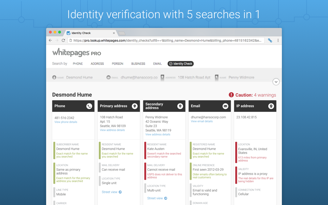 Whitepages Pro for Cybersource截图1