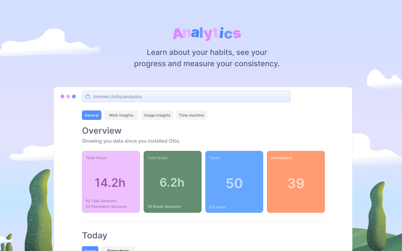 Otto: Pomodoro timer and Website Blocker截图1