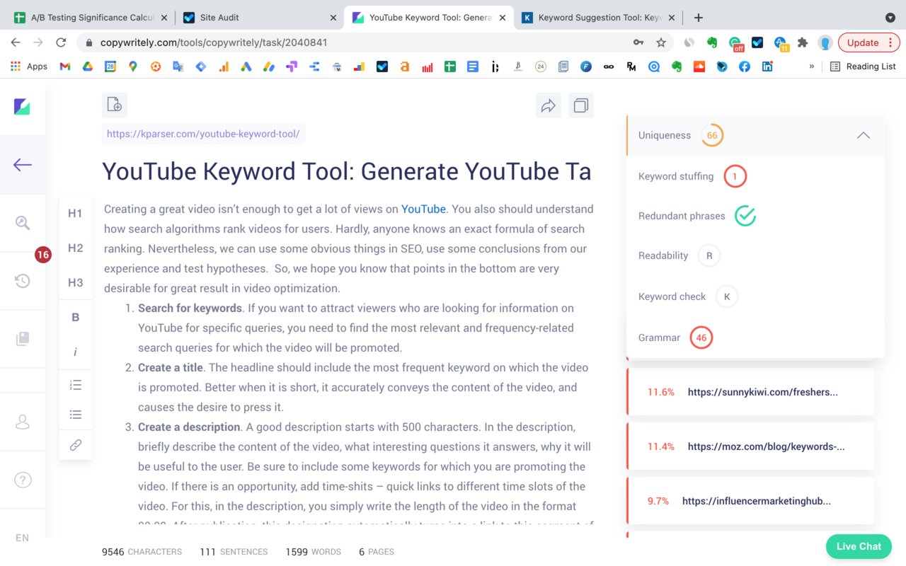 SEO Content Checker: Plagiarism & Readability截图3