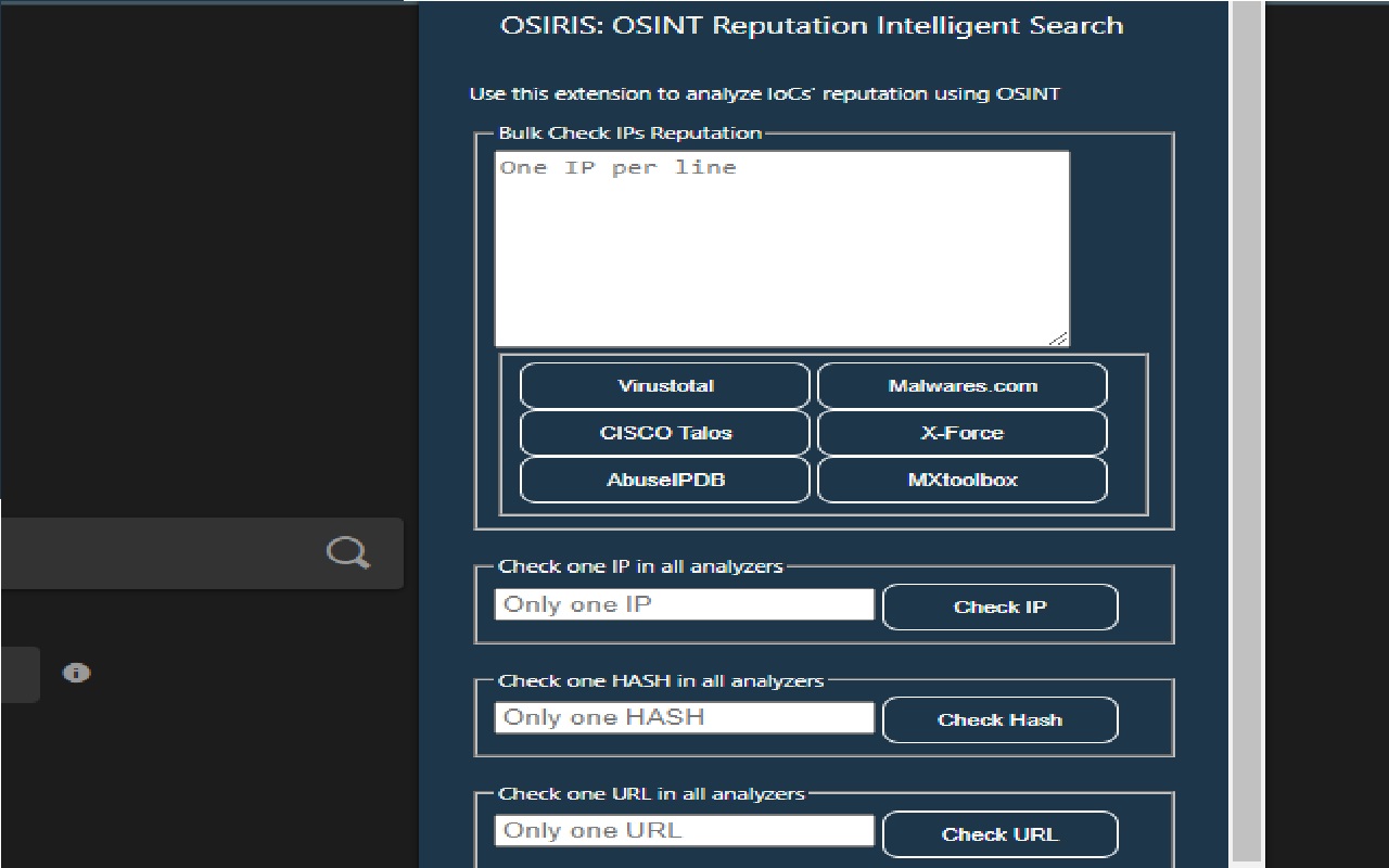 OSIRIS: OSINT Reputation Intelligent Search截图1