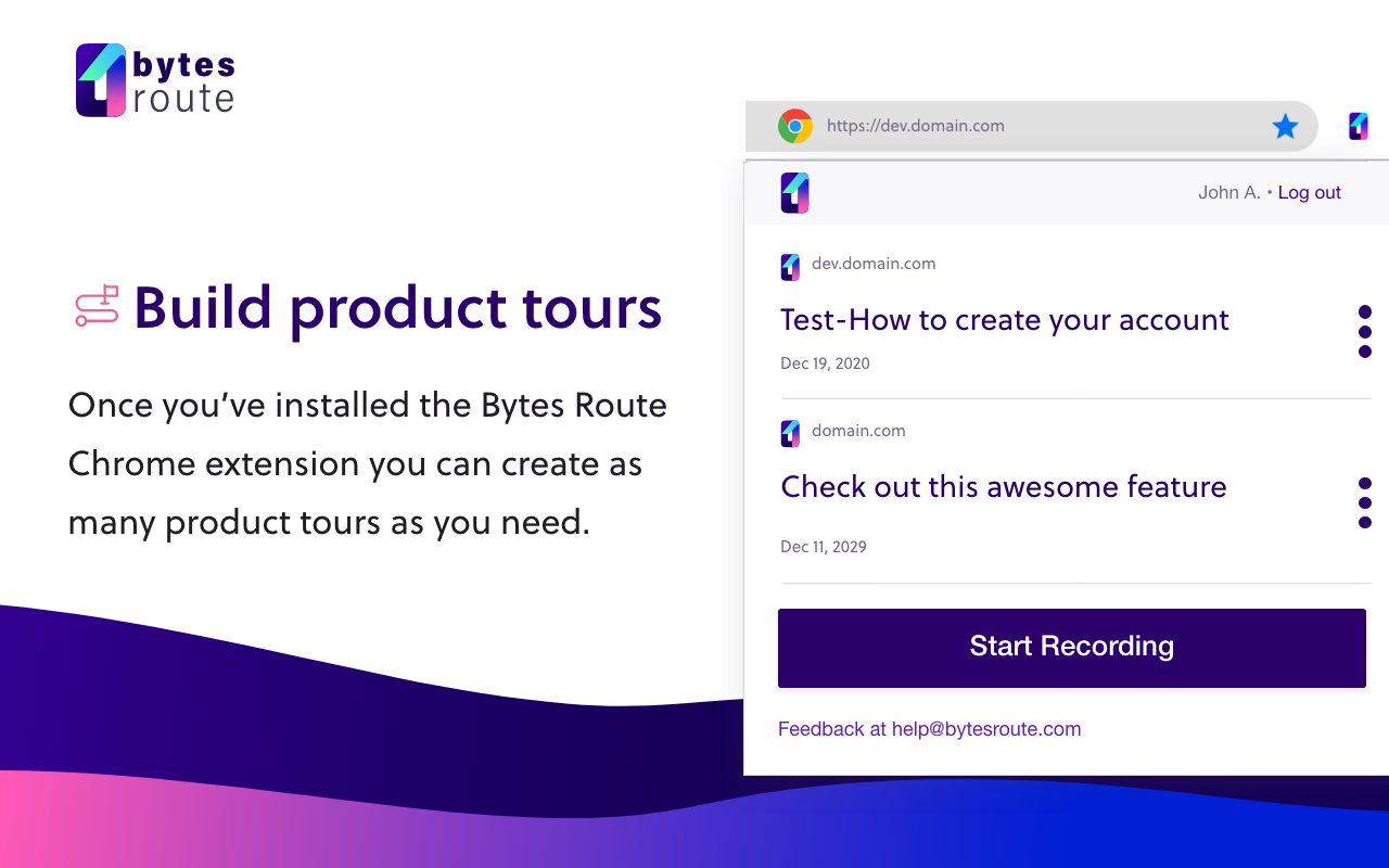Bytes Route - Free digital adoption platform.截图3