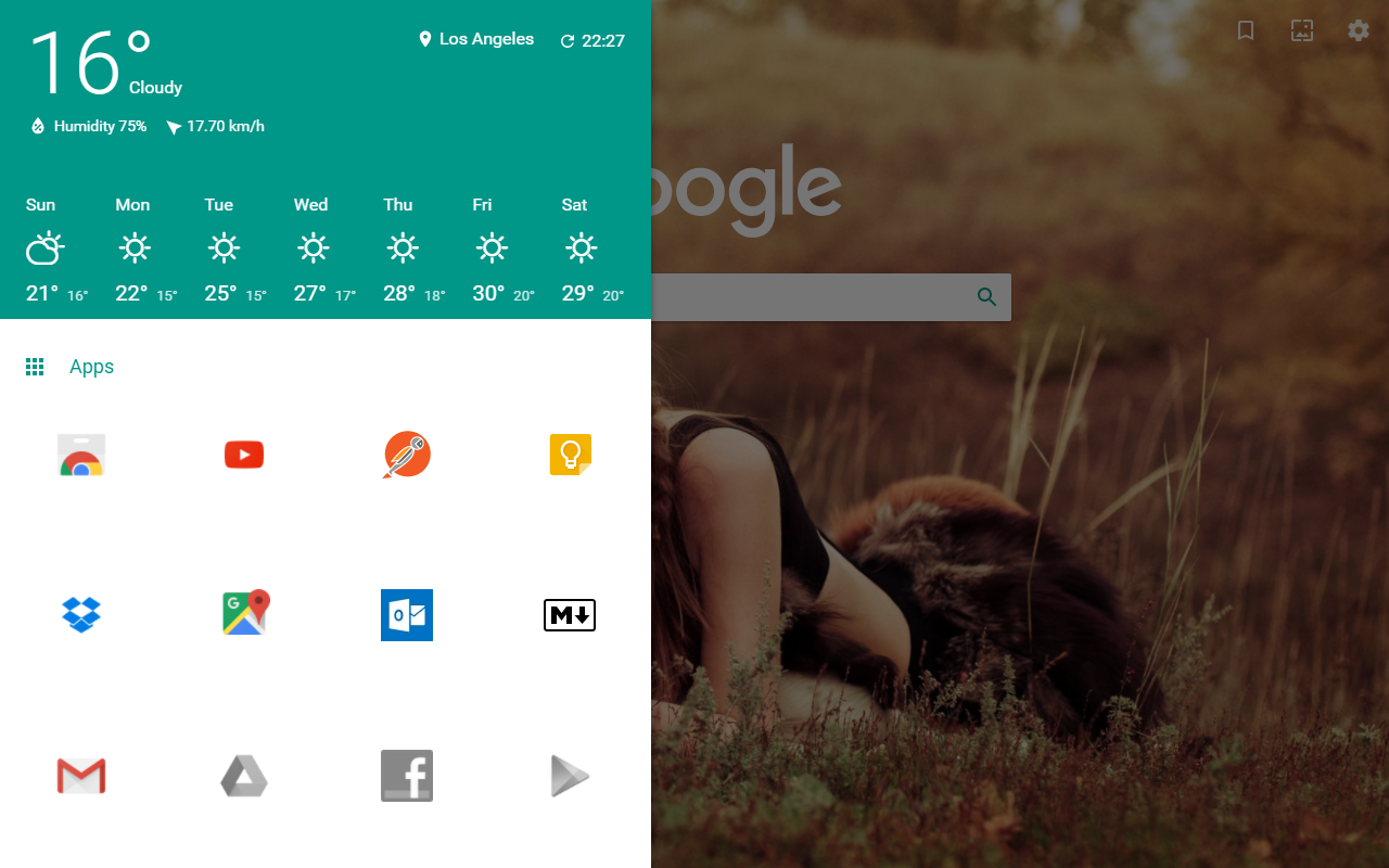 Material Design New Tab截图4
