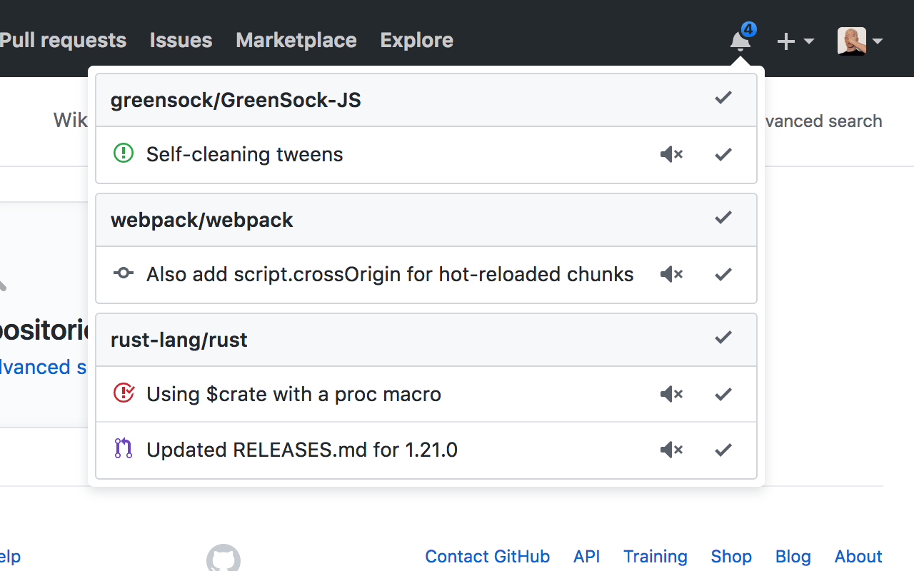 Notifications Preview for GitHub截图1