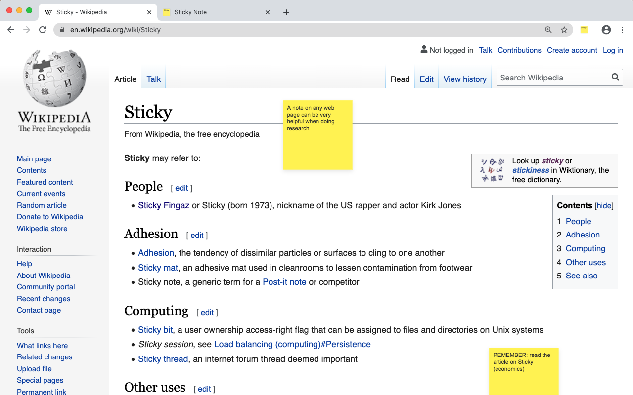 Sticky Note截图3