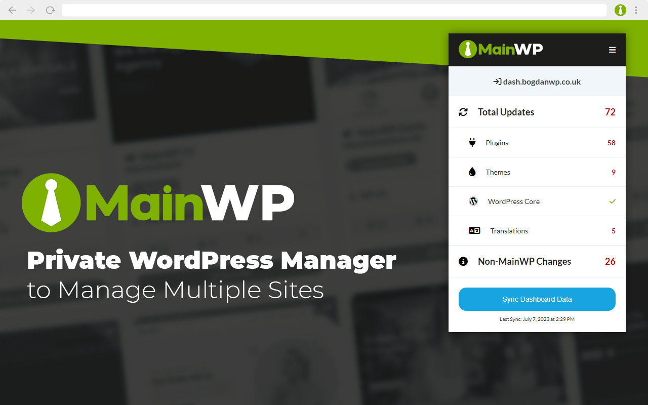 MainWP Browser Extension截图2