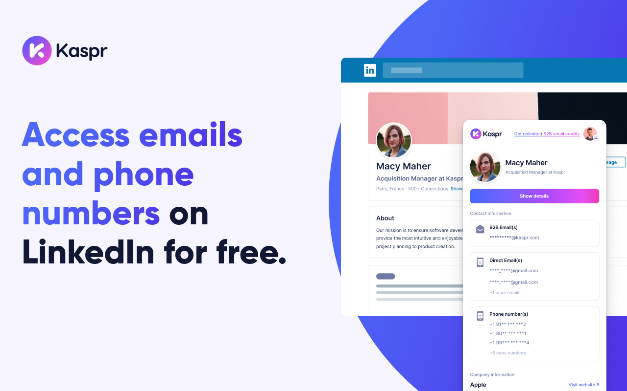 Kaspr: B2B Phone Number and Email Finder截图2