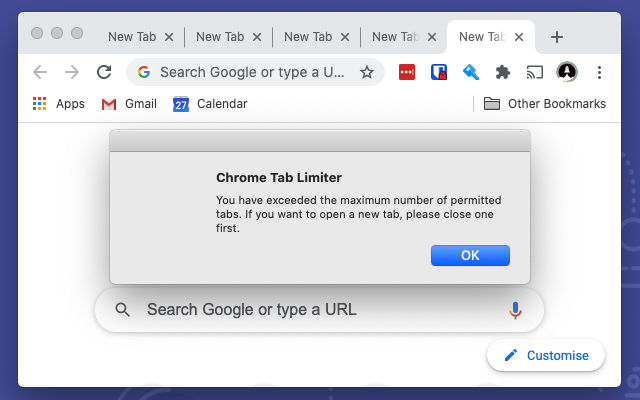 Chrome Tab Limiter - 5 Tabs截图1