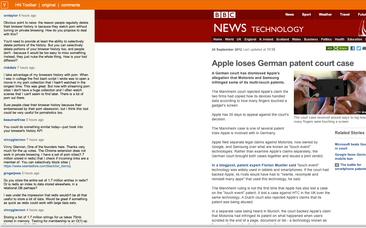 Hacker News Toolbar截图2