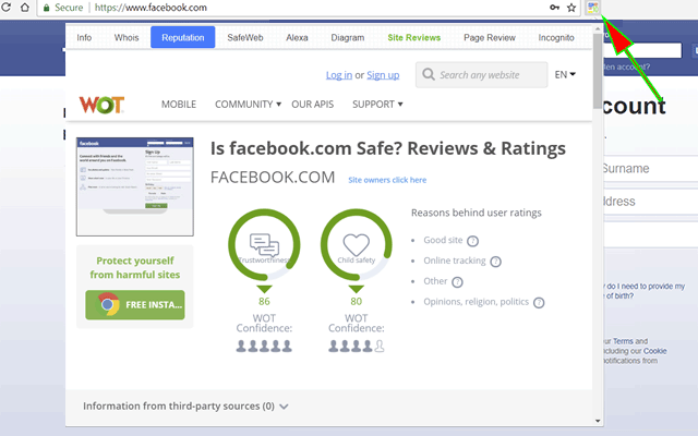 IP Whois & Flags Chrome & Websites Rating截图1