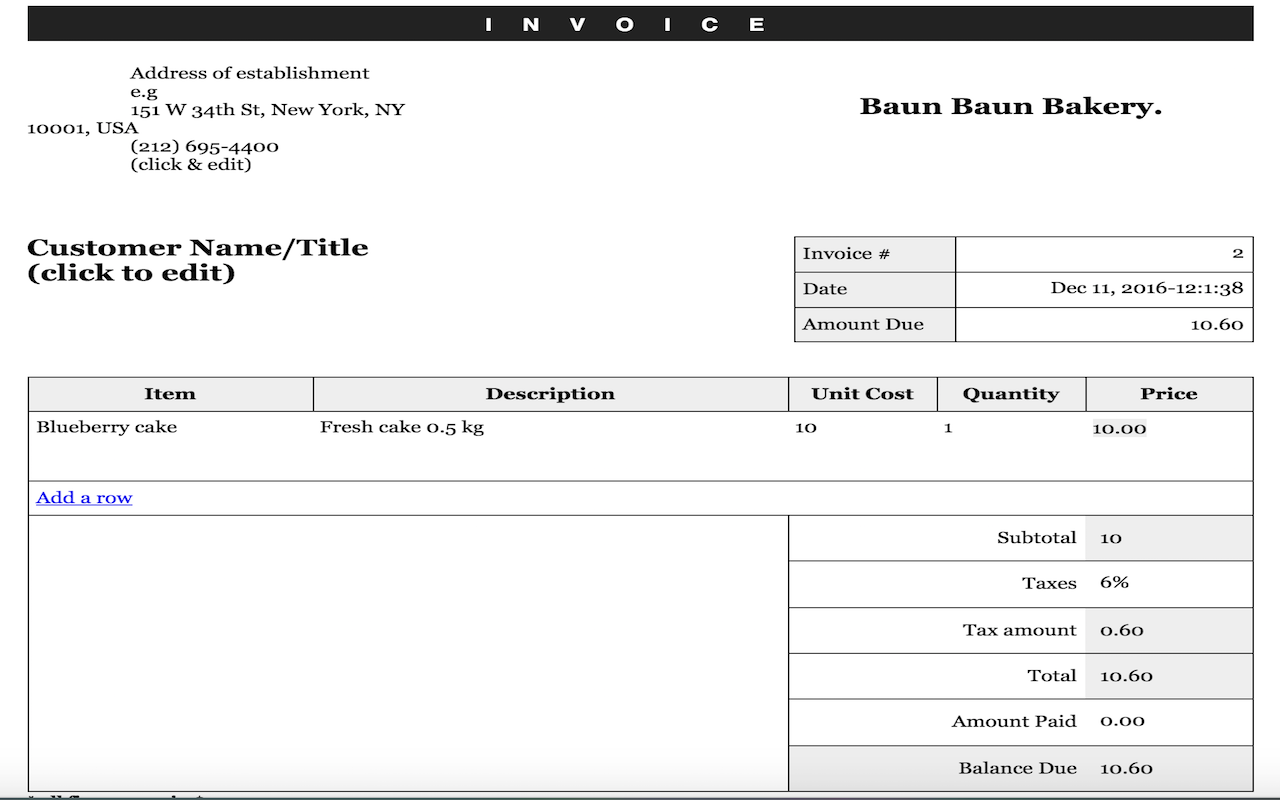 Hyperbook Invoice截图1