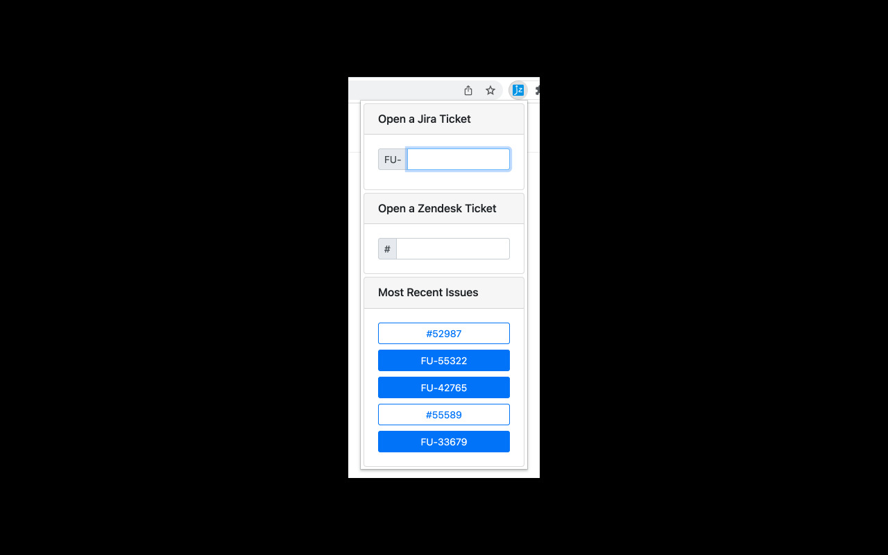 Jira & Zendesk Ticket Opener截图1