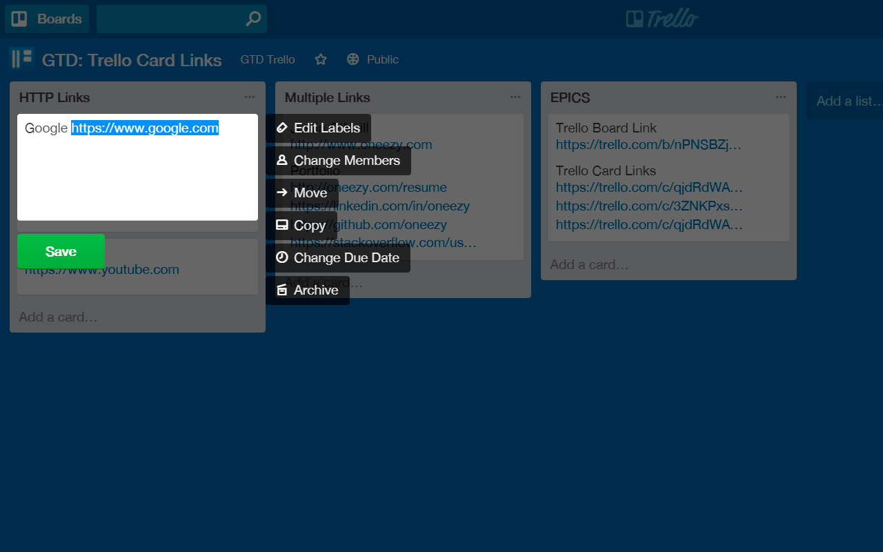 GTD: Trello Card Links截图1