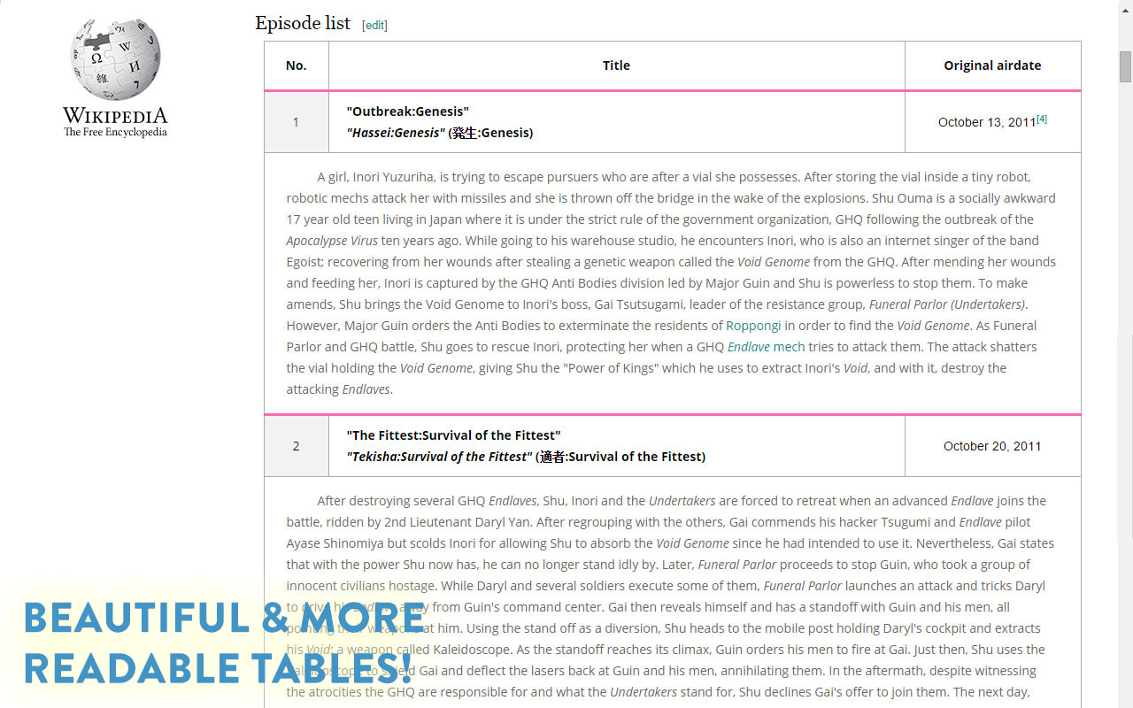 Enhanced Wikipedia UI截图1