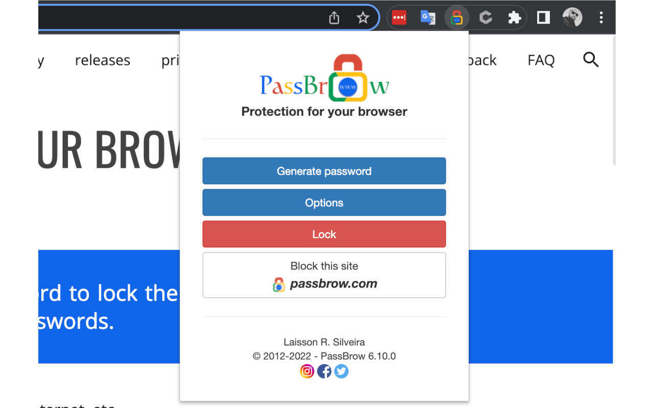 PassBrow: Browser Password/Site Blocking截图4