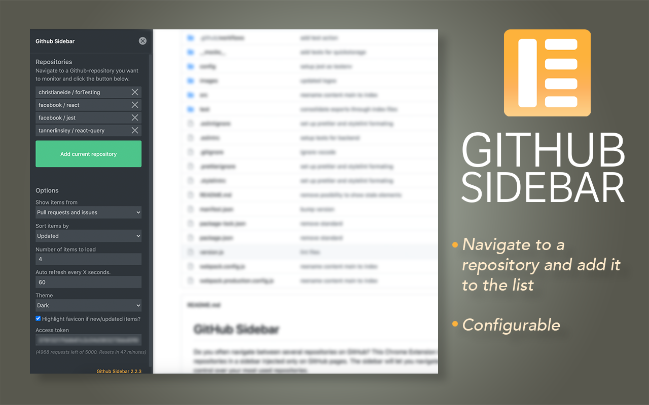 Github Sidebar截图2