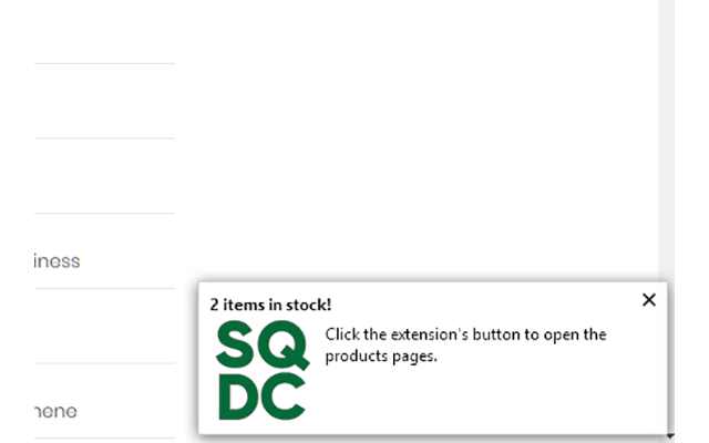 SQDC Back in Stock Notification截图4