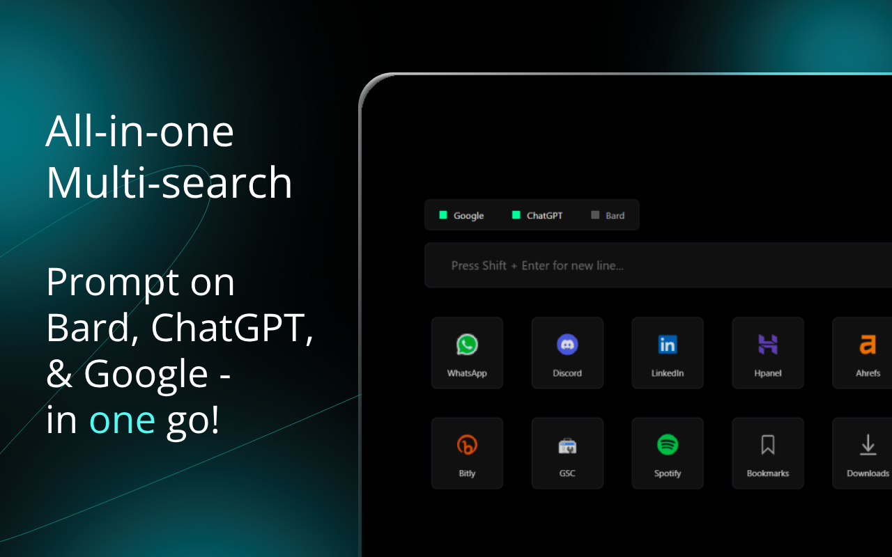 AI-powered New Tab with Bard & ChatGPT截图3