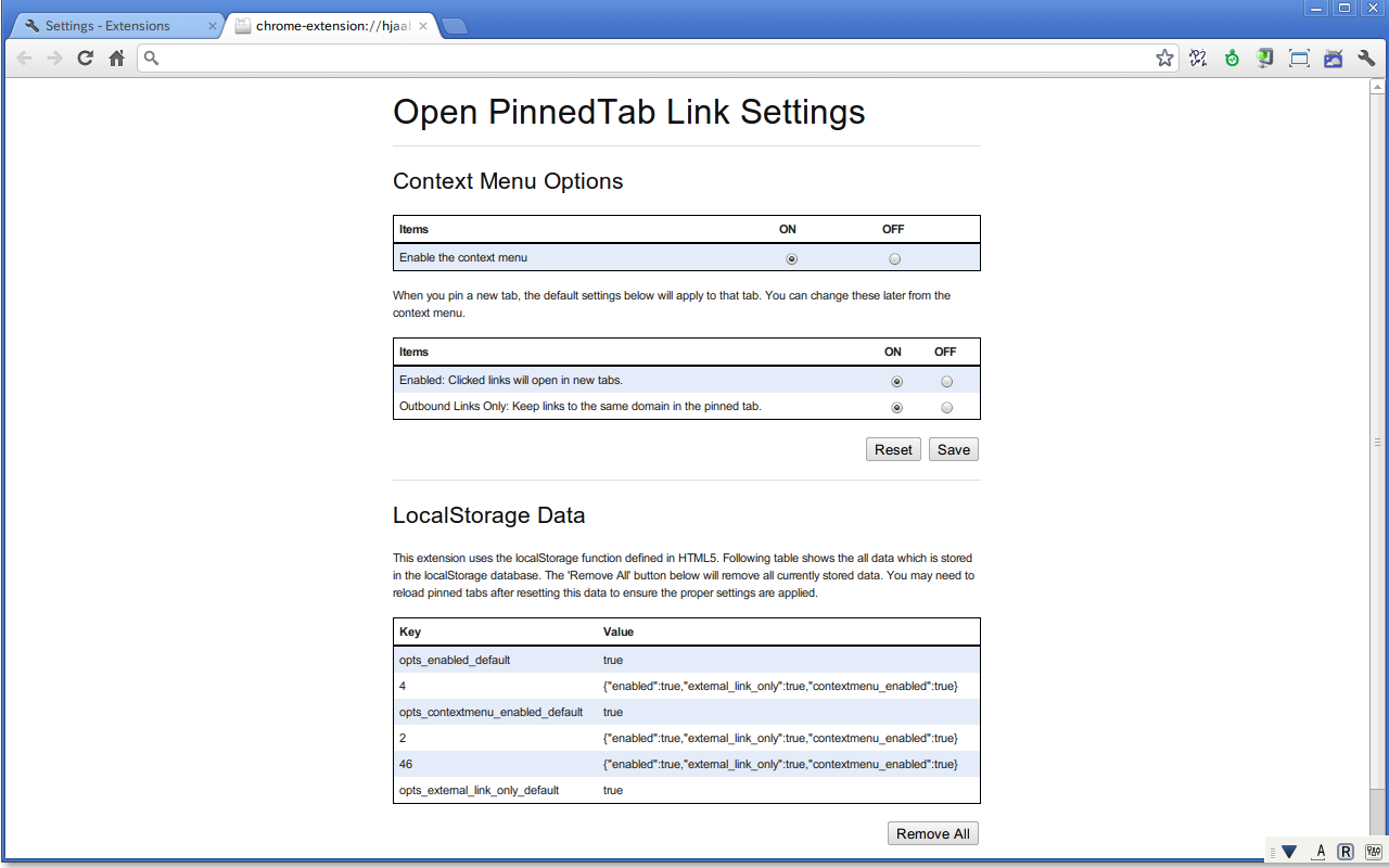 Open PinnedTab Link截图1