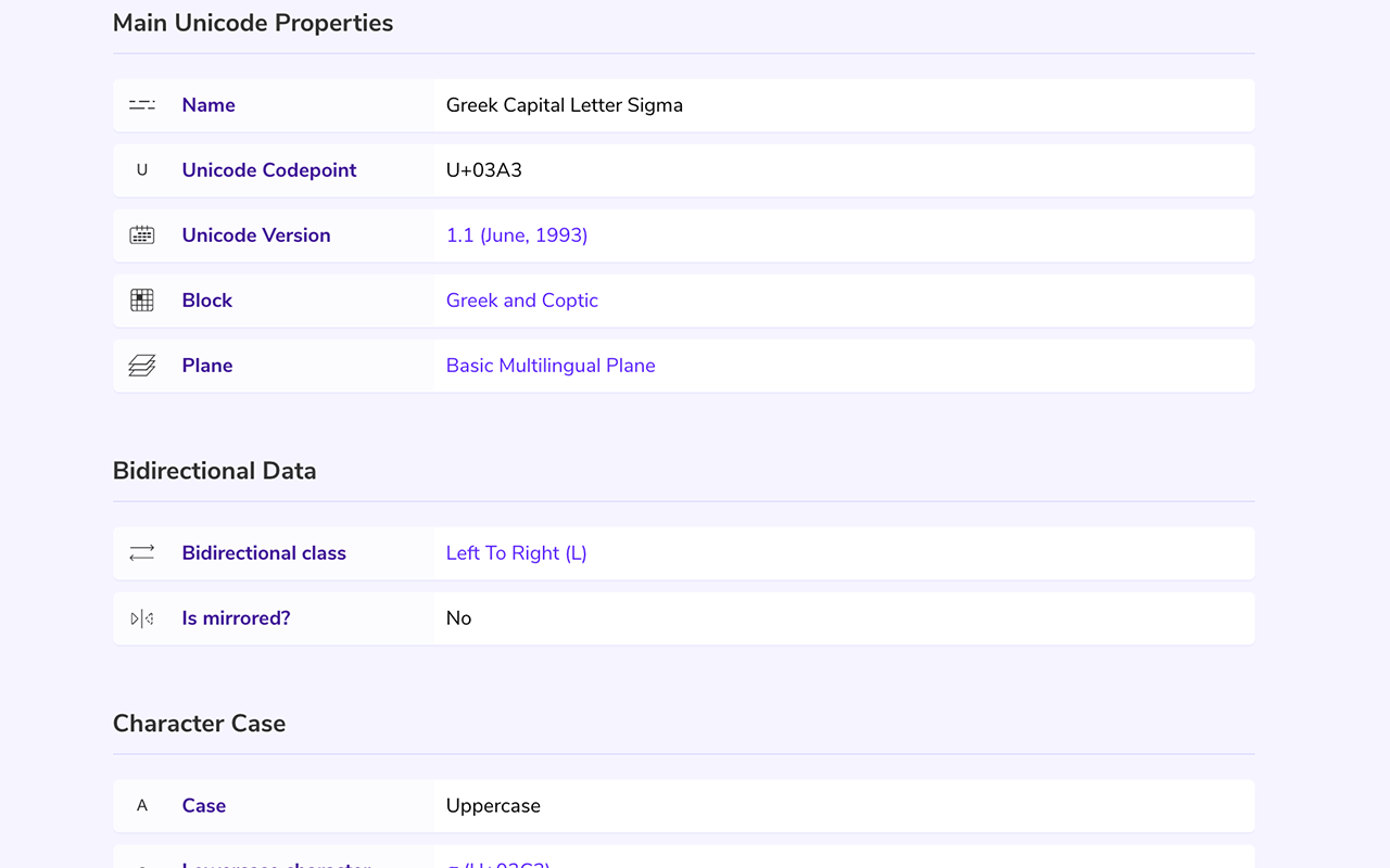 UnicodePlus - Search for Unicode characters截图5