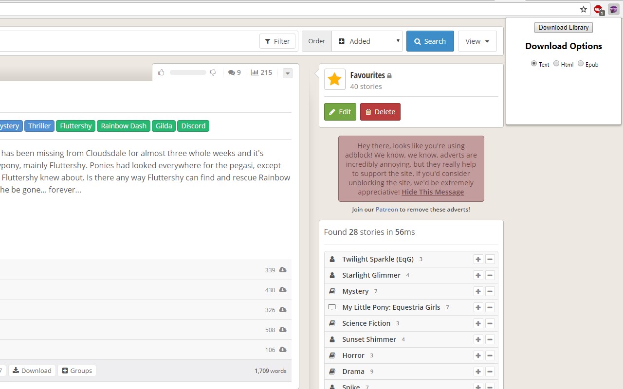 FimFiction Story Downloader截图1