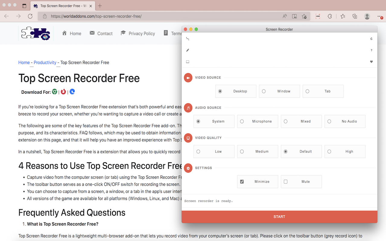 Top Screen Recorder Free截图1