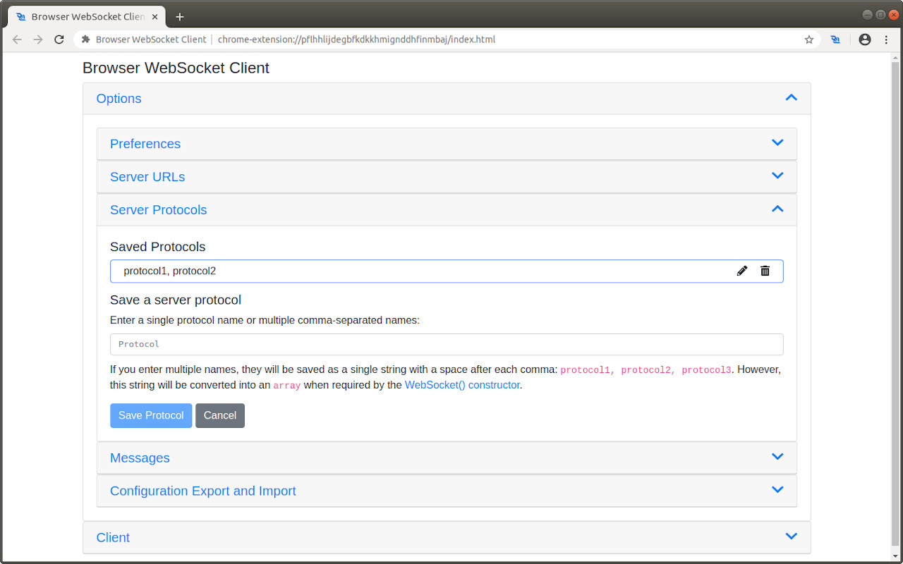Browser WebSocket Client截图5