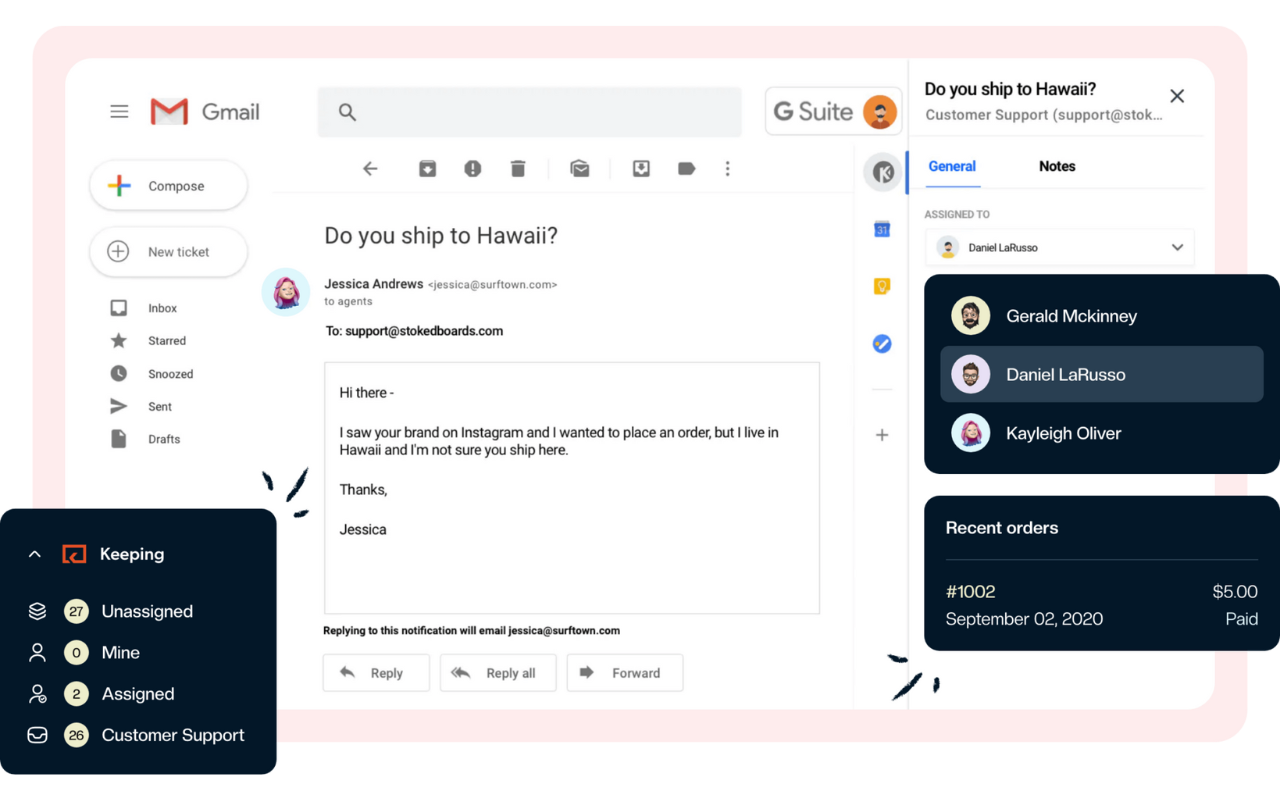 Keeping | The Original Help Desk for Gmail™截图3