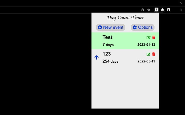 Day-Count Timer Extension截图5