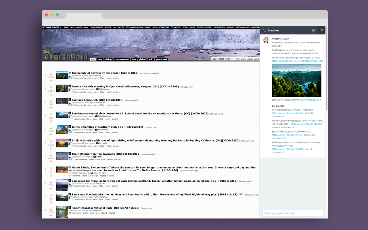 Breaker: A chat room for every subreddit.截图1