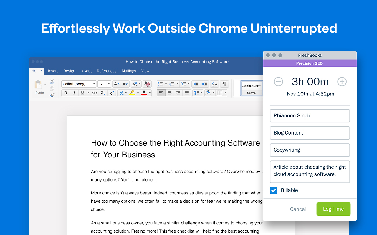 FreshBooks Time Tracker截图3