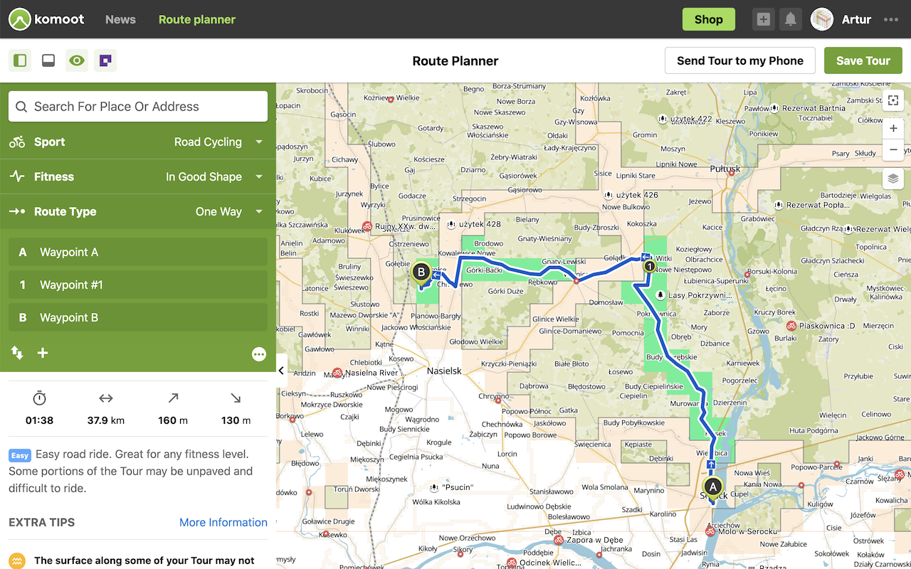 Squadrats Route Planning截图3