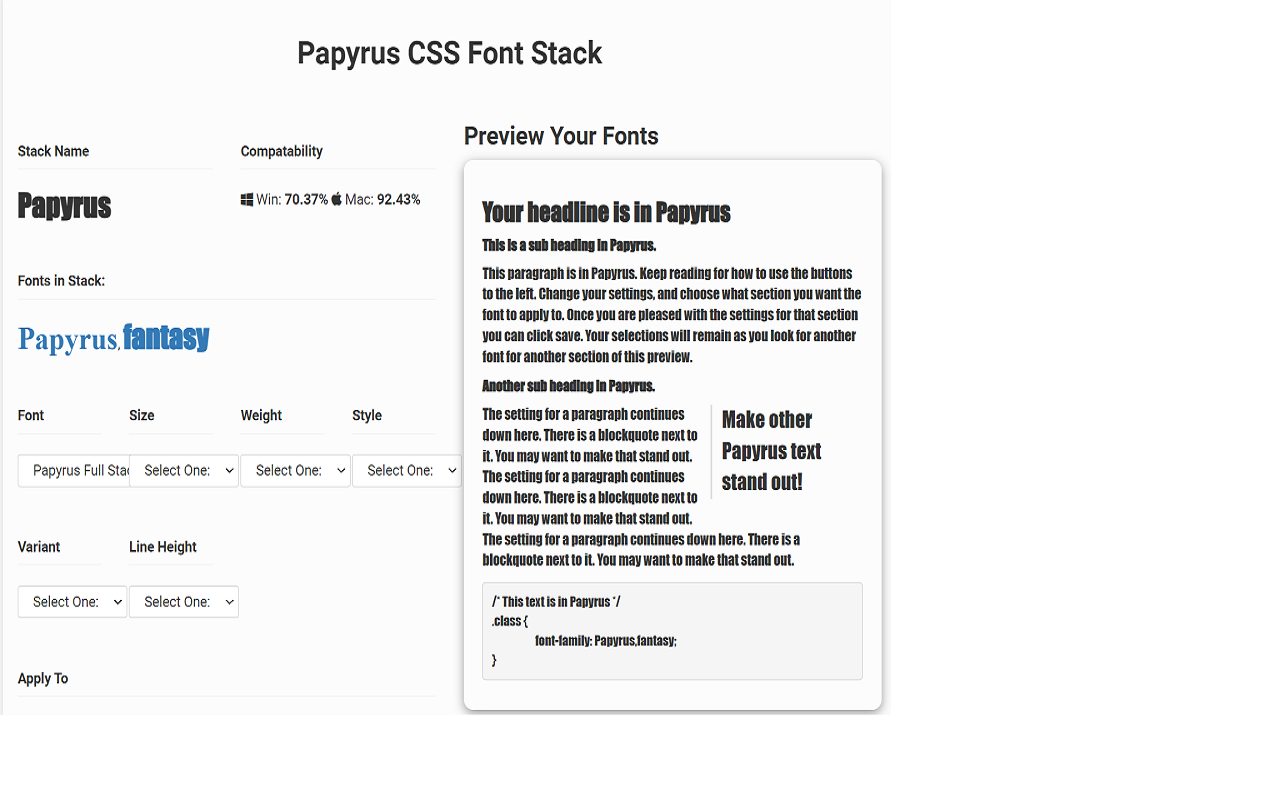 Papyrus Font Replacer截图1