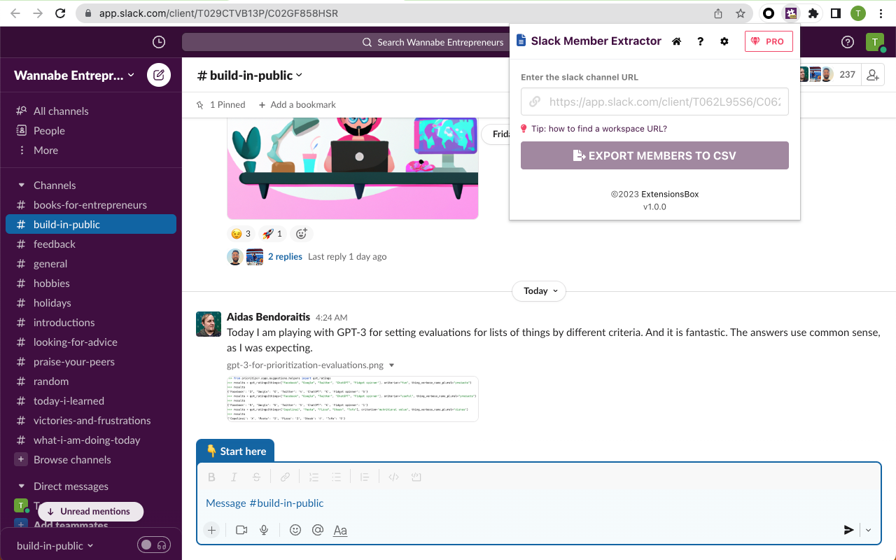 Slack™ 成员提取器 - 导出 Slack 频道成员截图4