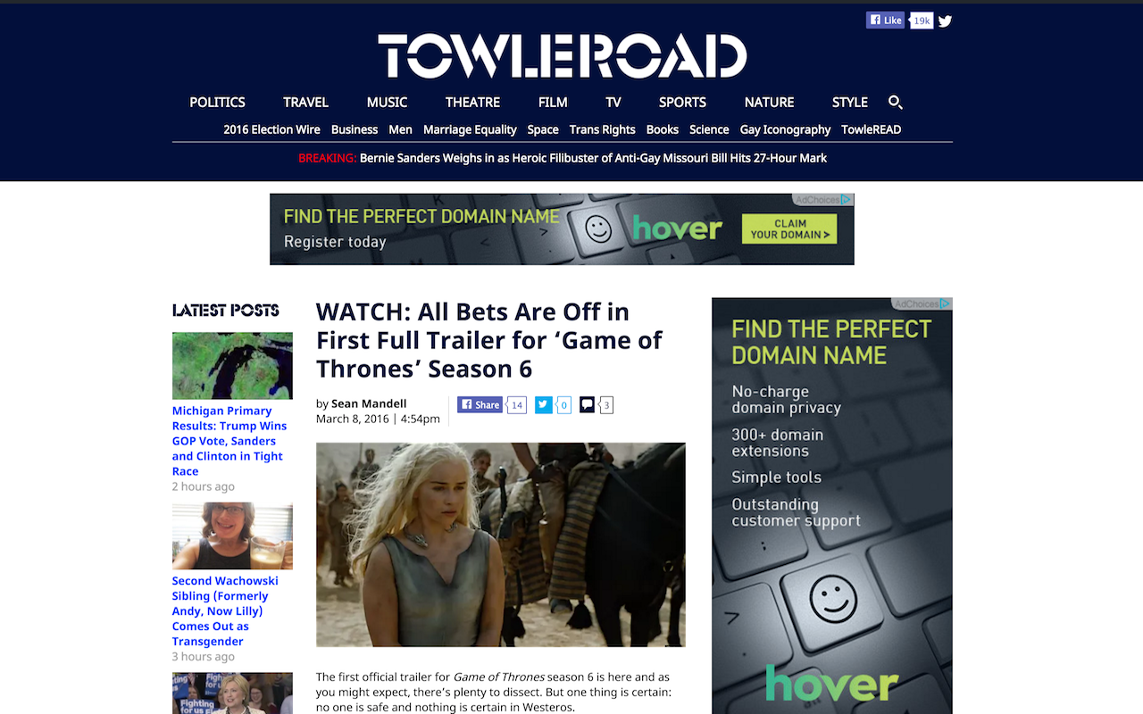 Towleroad - Gay News, LGBT News截图1