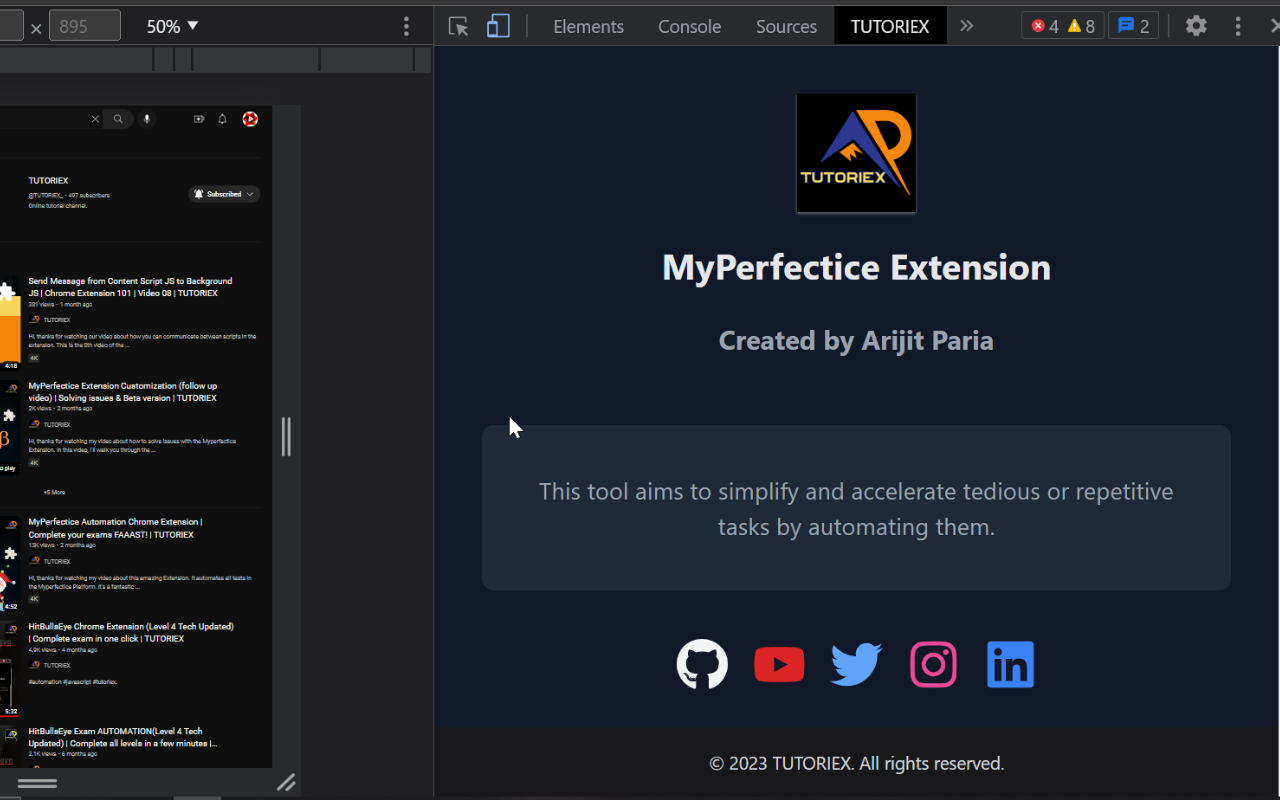 Tutoriex Extension截图2