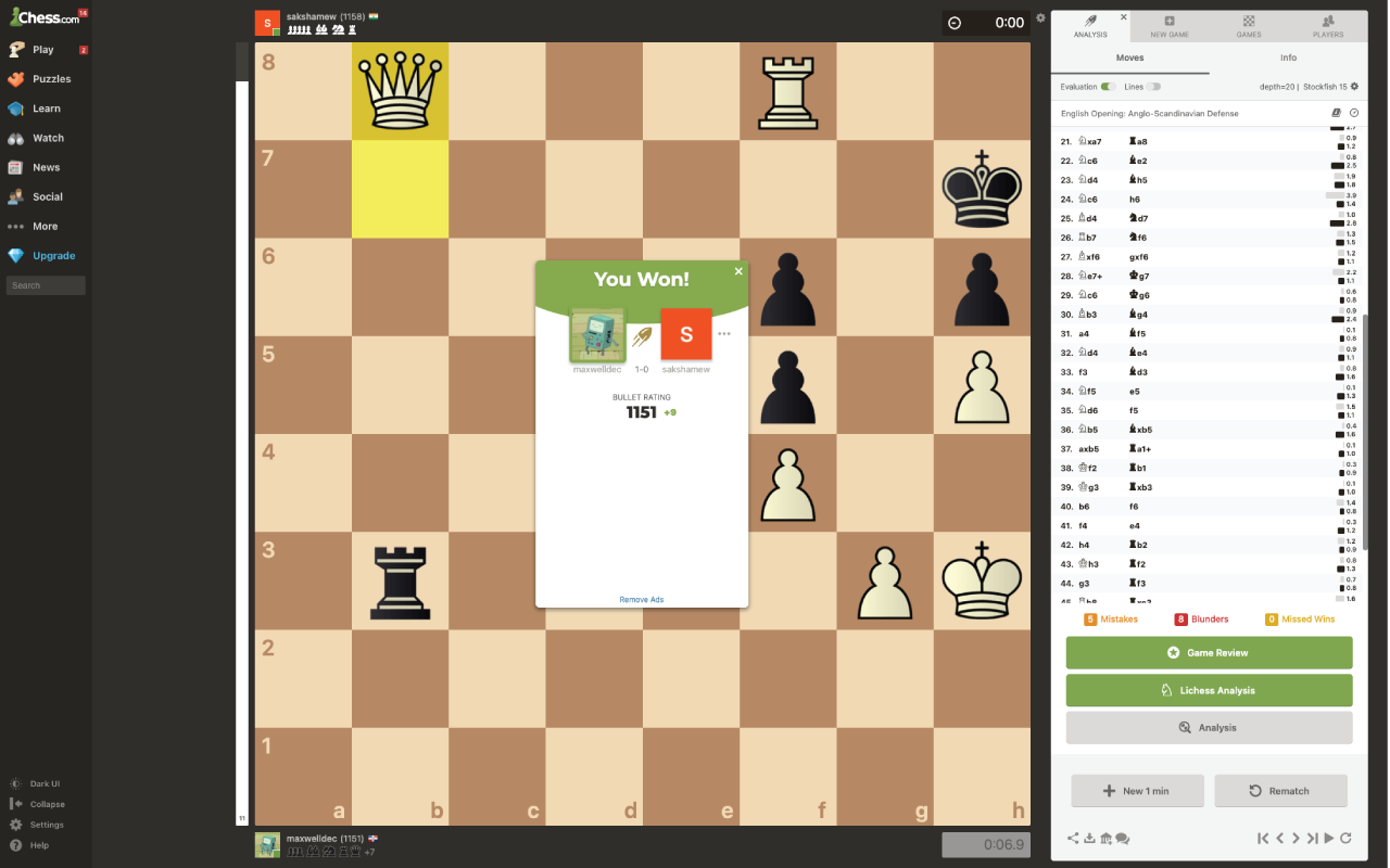 Lichess Cloud Analysis for Chess.com截图1